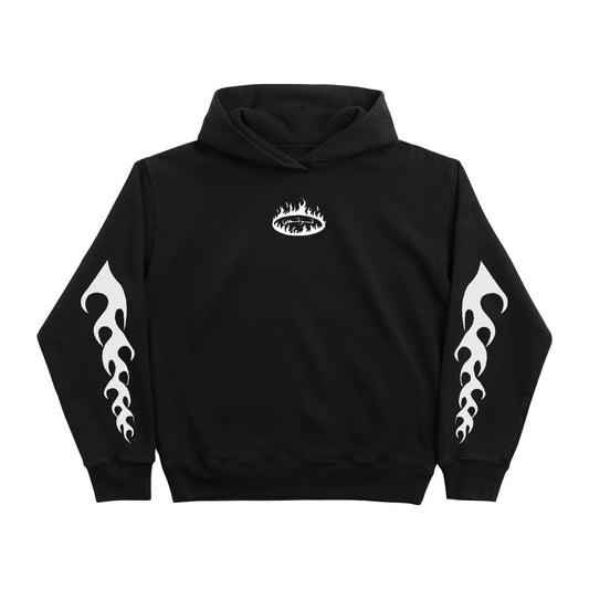 Thoughts - Flame Logo Hoodie Black